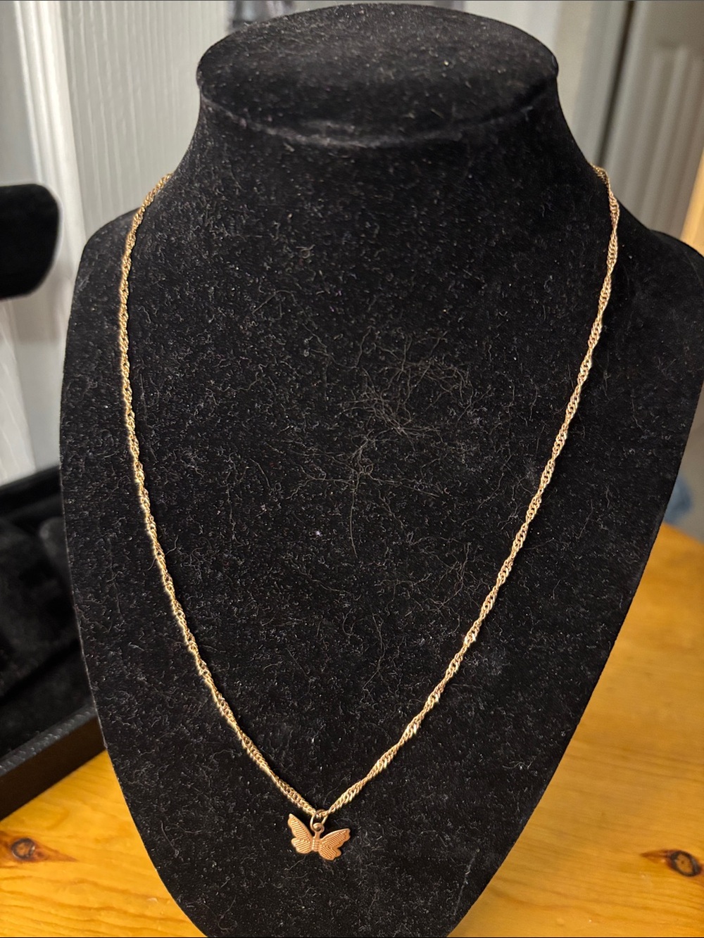 Gold-Tone Butterfly Pendant Necklace